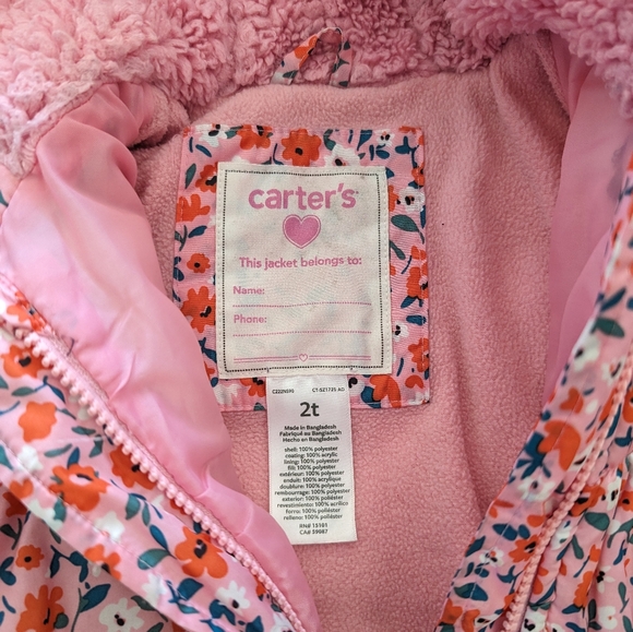 Toddler girls puffy coat - Picture 2 of 2